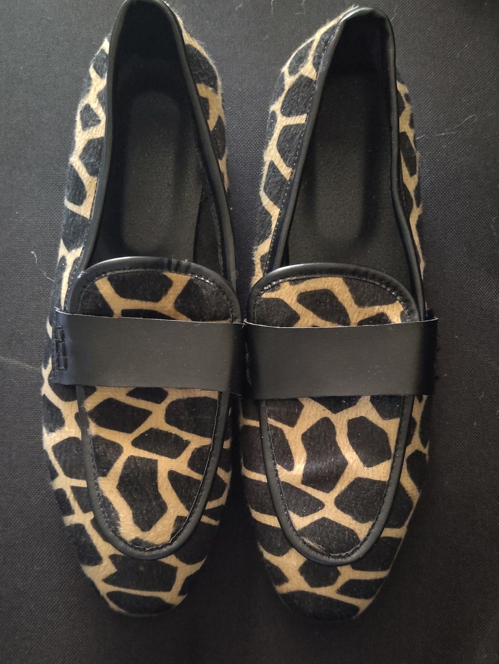 Source Unknown Women's Leopard Print Flats in Black and Tan